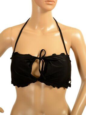 Hugo Boss Women's "Ruffle Bandeau" Padded Swim Top Bandeau Bra US L IT 44